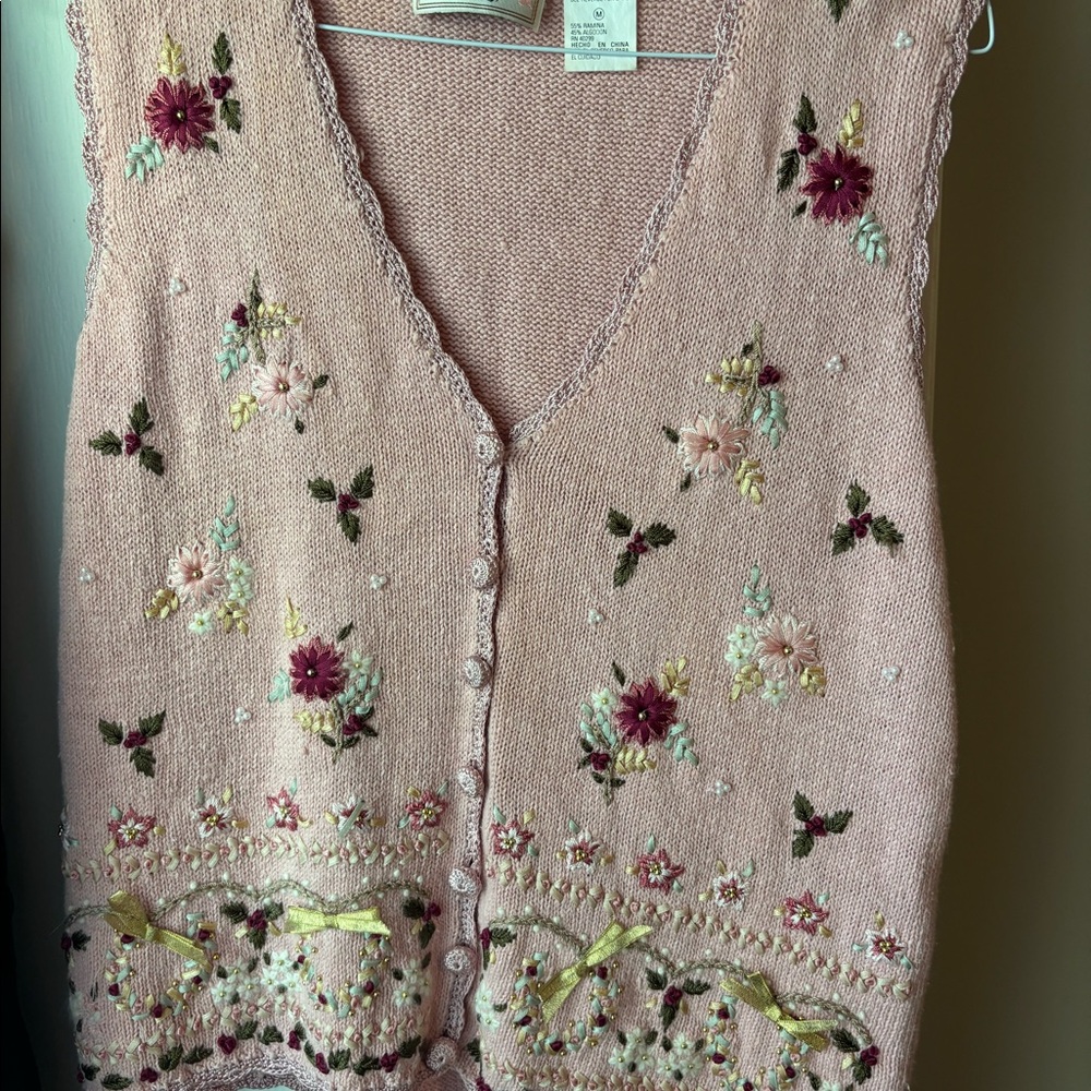 Vintage embroidered vest